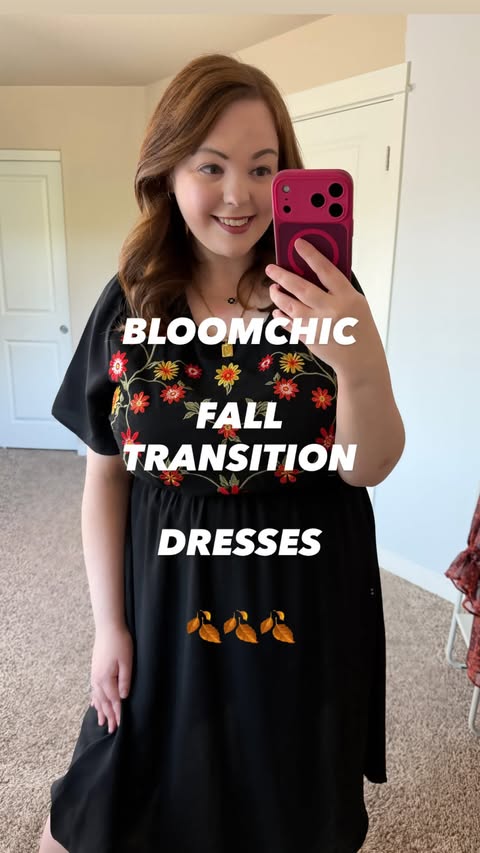 Instagram post by @frugalcurvyfinds for BloomChic. Caption reads: [...] The weather is starting to turn and....