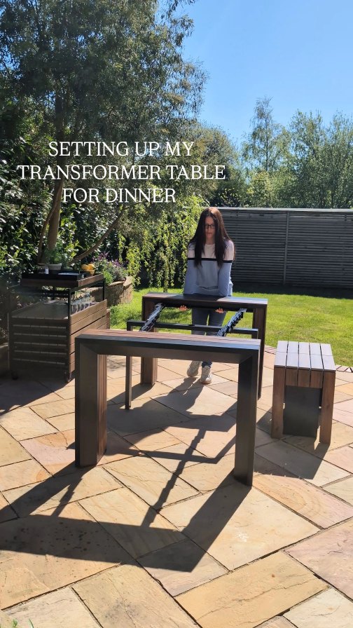 Instagram post by @mrs_roobottom_home for Transformer Table. Caption reads: TRANSFORMER TABLE Ad. I didn’t realise how much we....