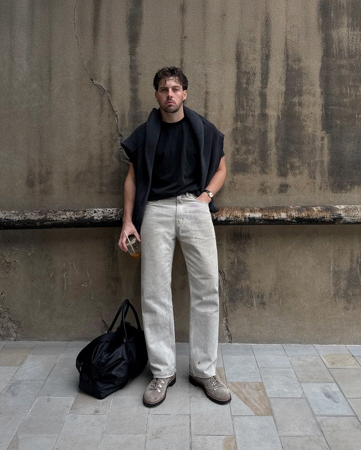 Instagram post by @jackkthelad for Belstaff. Caption reads: Getting autumn/winter ready with @belstaff ad.