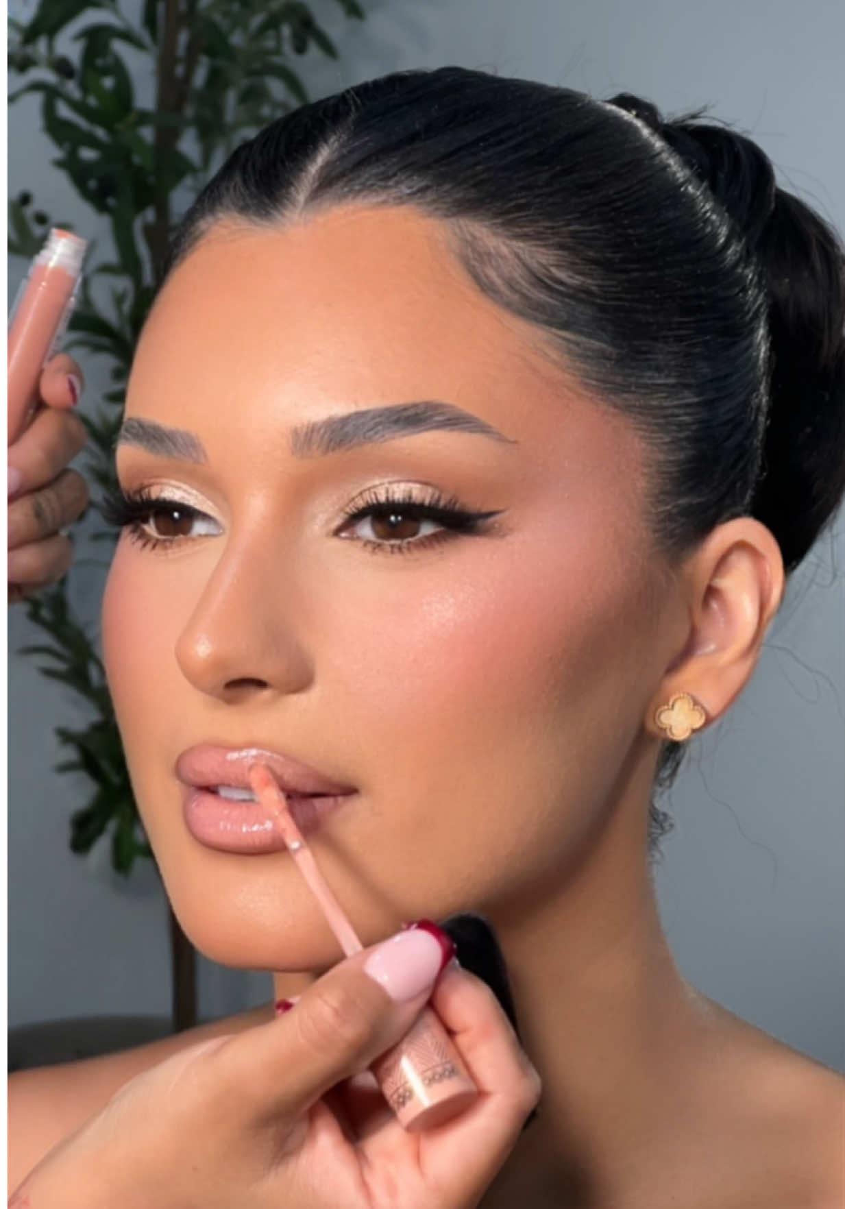 TikTok post by @glambyleanna for Juvia’s Place. Caption reads: it’s coffee time with @Juvia’s Place ☕️✨ i’m....