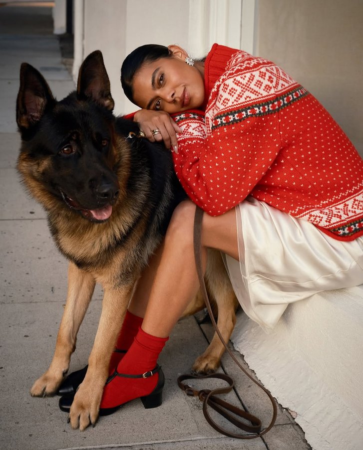 Instagram post by @catchmeeksifyoucan for J.Crew. Caption reads: Cozy knits, cozy moments in my Fair Isle from....