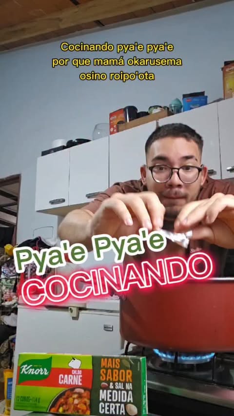 Instagram post by @arieldelgadilloo for Knorr. Caption reads: Jajajaja si o si pya'e pya'e osino roipo'ota....