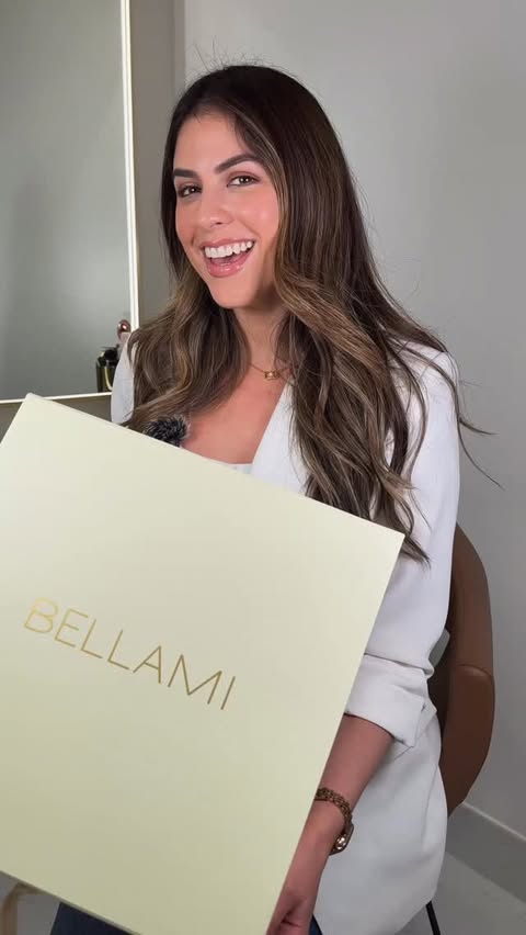 Instagram post by @jessbonillabeauty for BELLAMI Hair®. Caption reads: [...] code JESSBONILLA for savings 🤍 @bellamihair....