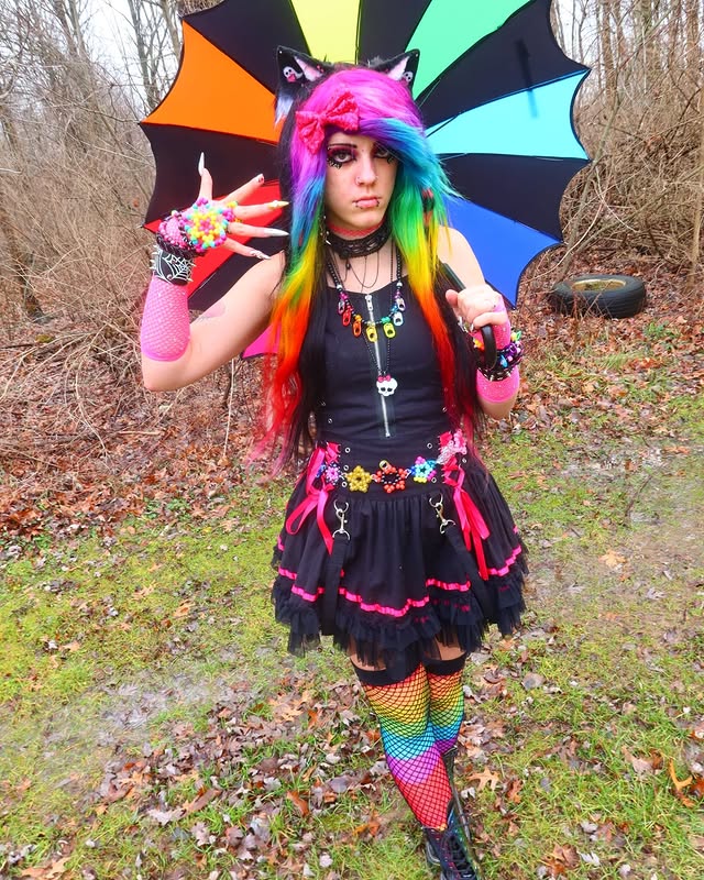 Instagram post by @clawed_beauty101 for VampireFreaks. Caption reads: [...] Dress, and Socks all came from....