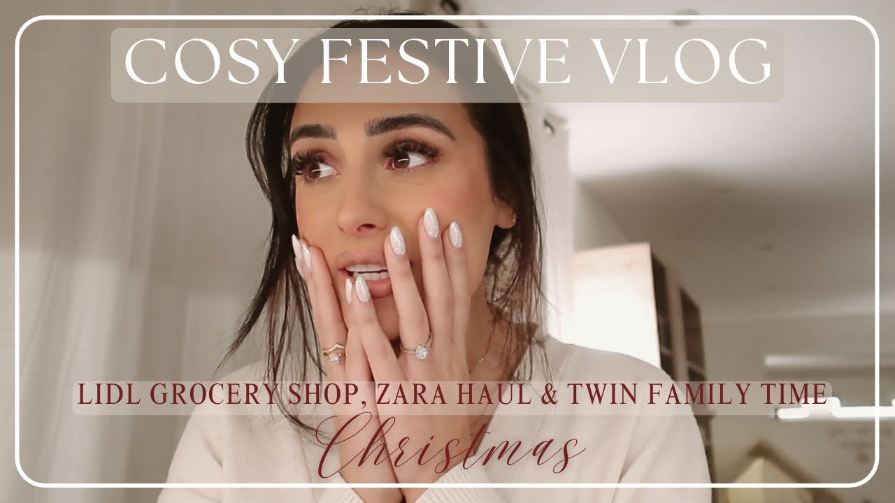 YouTube post by @AmyRoseWalker for Hairburst. Caption reads: COSY CHRISTMAS VLOG | LIDL GROCERY SHOP, ZARA SHOP....