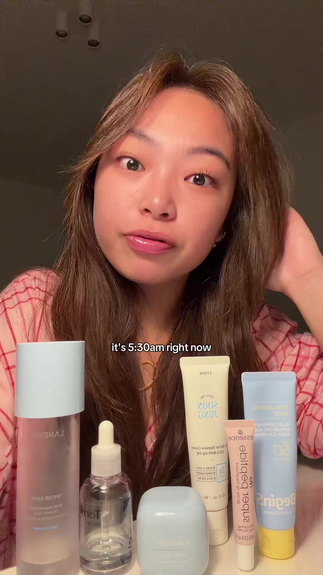 TikTok post by @charlotteseet for Torriden. Caption reads: [...] DOWNN in winter 💦😙  @Laneige Singapore....
