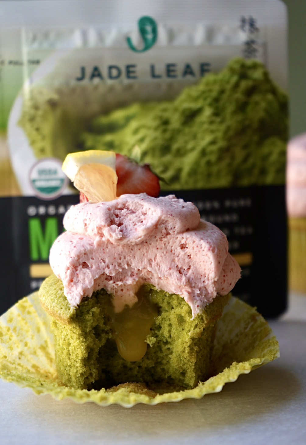 TikTok post by @theactualansley for Jade Leaf Matcha. Caption reads: [...] Matcha Day made with Culinary @Jade Leaf....
