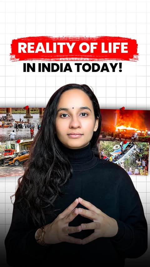 Instagram post by @niharikachoudharyyy for Policybazaar. Caption reads: Reality- How safe are you in India today? In this....