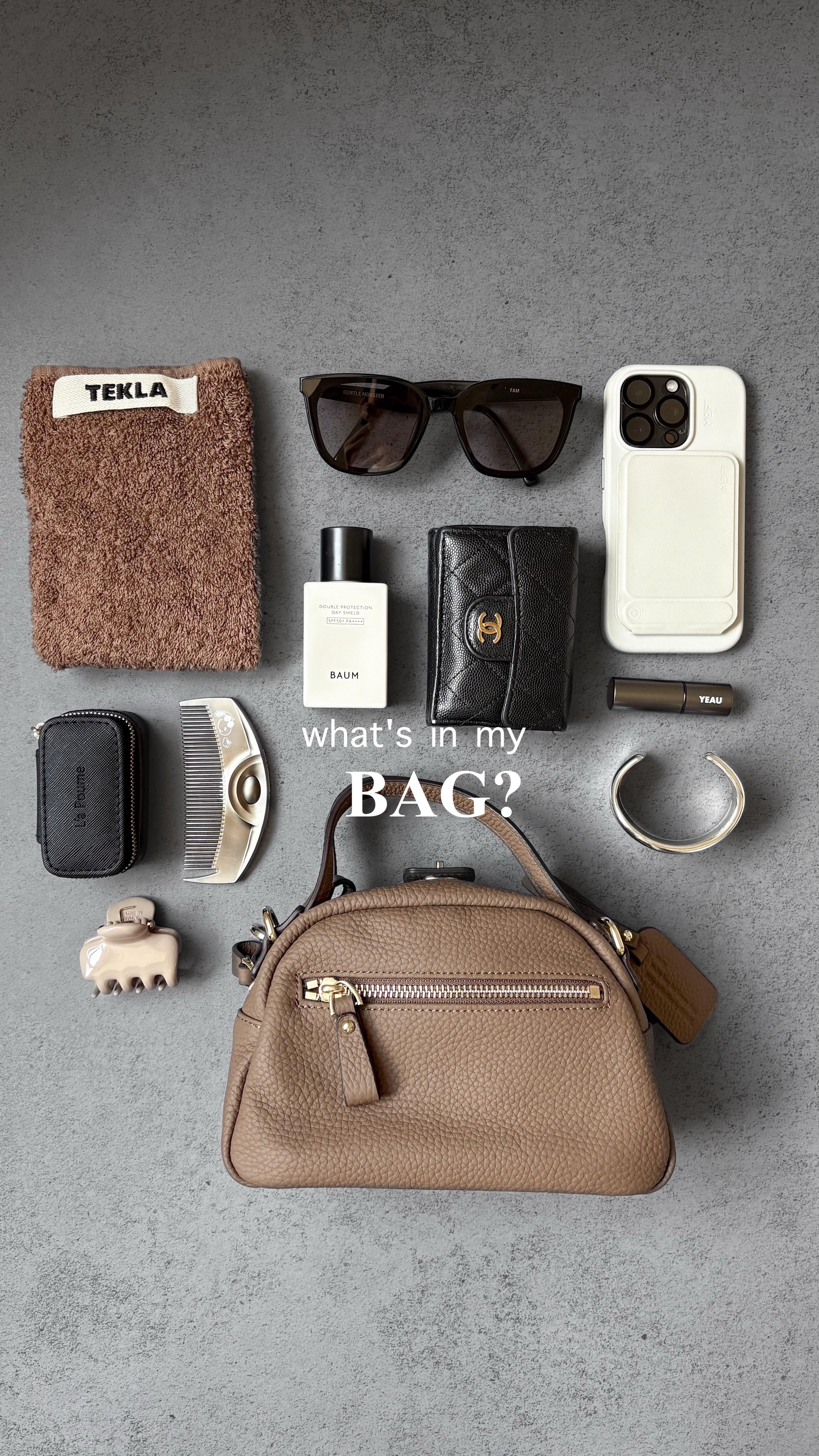 Instagram post by @asamimiiii for HAYNI. Caption reads: What’s in my....