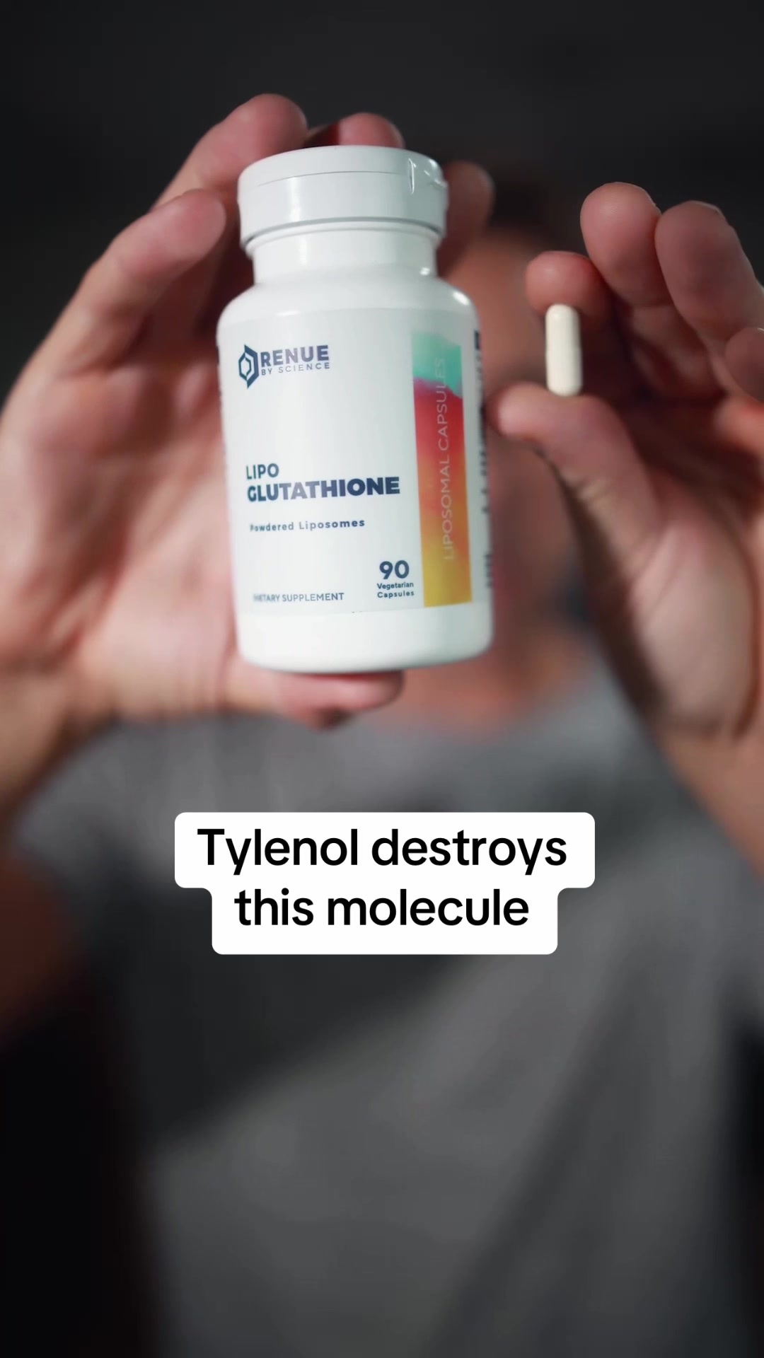TikTok post by @paulschriner for Renue By Science. Caption reads: DISCLAIMER: This content is not medical advice and....