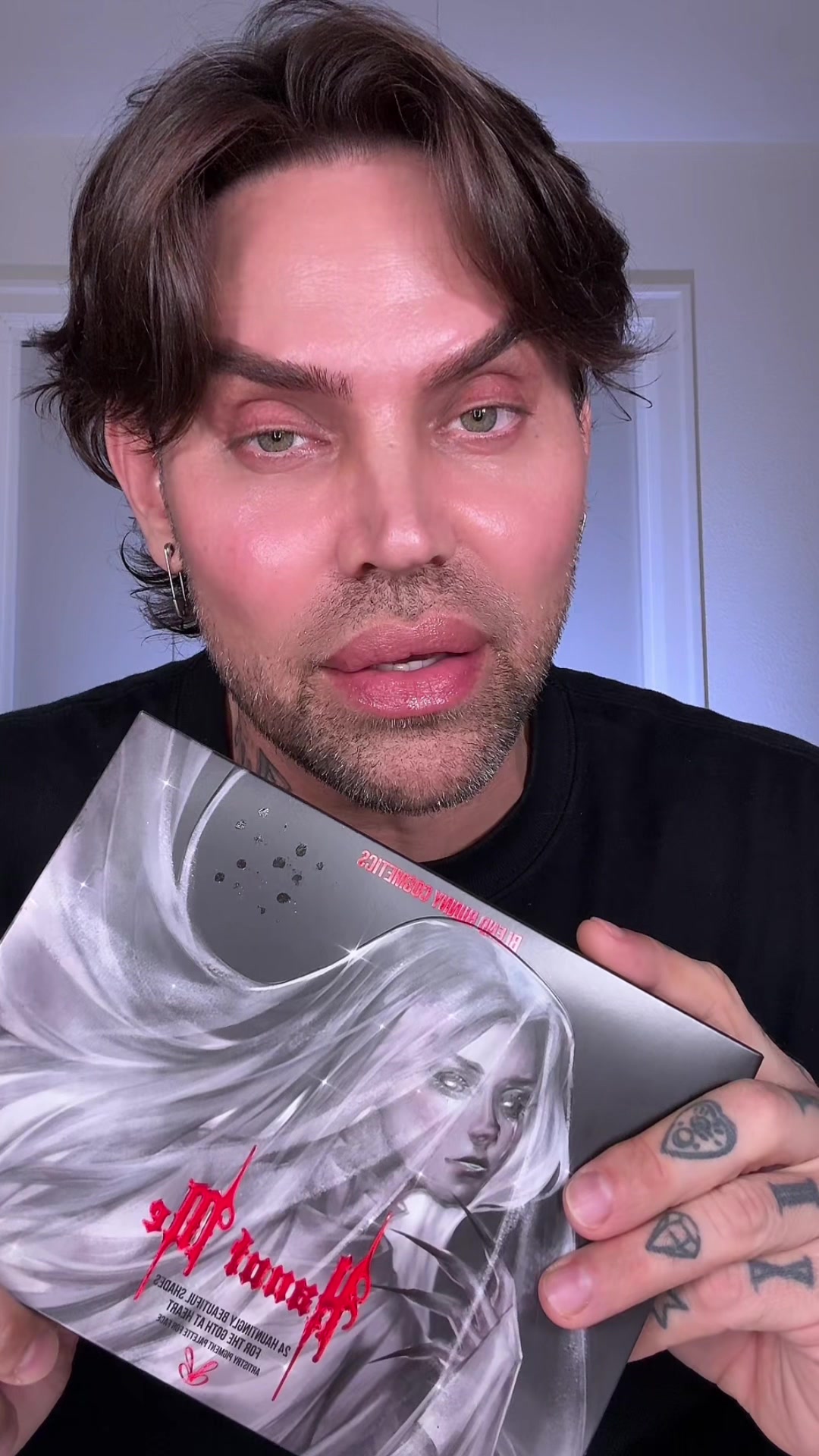 TikTok post by @callher6 for Blend Bunny Cosmetics. Caption reads: The New “Haunt Me “  Palette From @Blend Bunny....