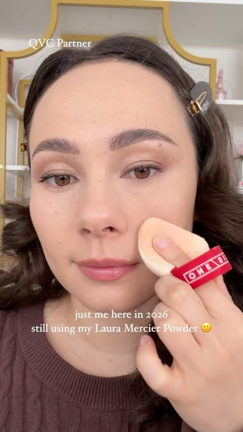 Instagram post by @morganturnermakeup for QVC. Caption reads: [...] @lauramercier 10+ years later? @qvc has a....