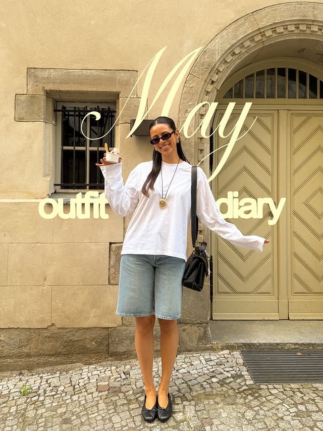 Instagram post by @andy.chajon for VILA. Caption reads: what I actually wore in May 🍦🌞⭐️ we got some....