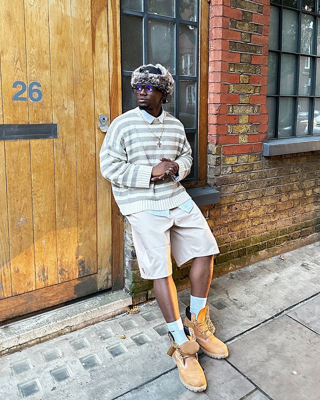 Instagram post by @tolu.olaf for Schuh. Caption reads: All you need for a solid Autumn fit is a perfect....