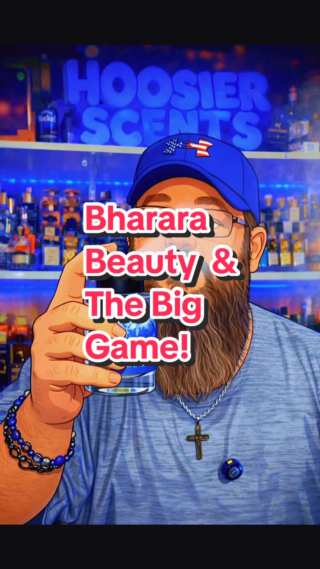 TikTok post by @hossierscents for Bharara Beauty. Caption reads: [...] @Tiktok VP Sales BhararaBeauty. @Bharara....