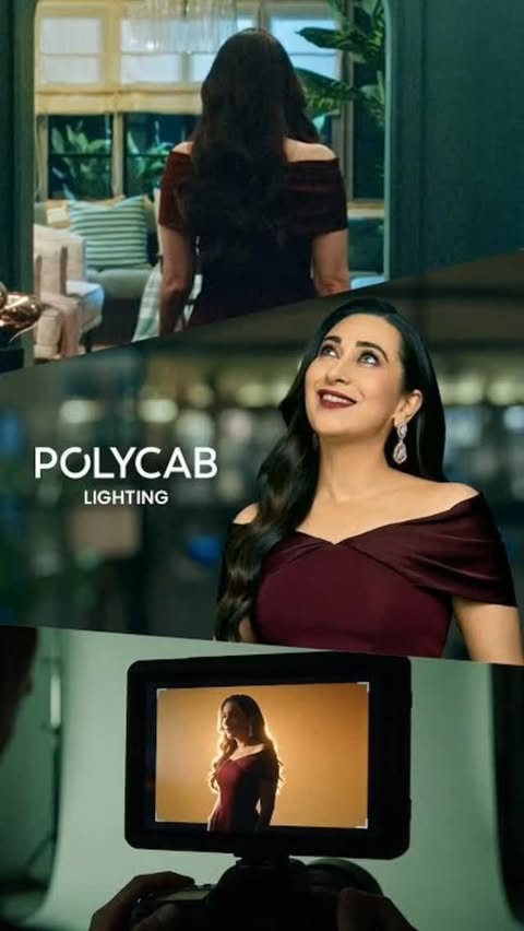 Instagram post by @karismakapoorfcindonesia for Polycab India Limited. Caption reads: Karisma for @polycabindia 😍 #karismakapoor.