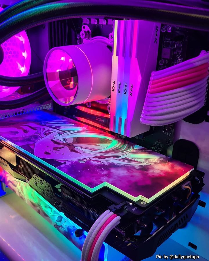 Instagram post by @billystechzone for V1 Tech. Caption reads: Do you like RGB?Let me know in the comments....