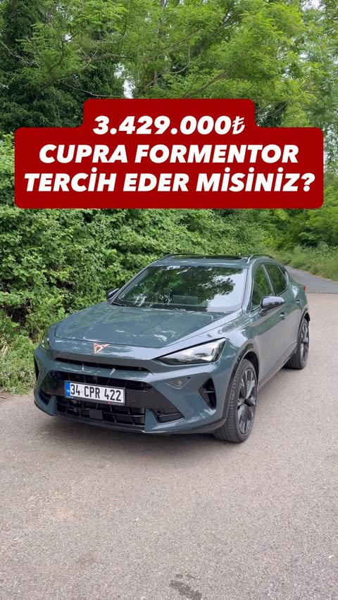 Instagram post by @bayigezgini for CUPRA. Caption reads: bu fiyata bu otomobili tercih eder misiniz?....