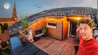 YouTube post by @LeChatQuiVole for EcoFlow. Caption reads: I'm (finally) breaking the roof of my house to....
