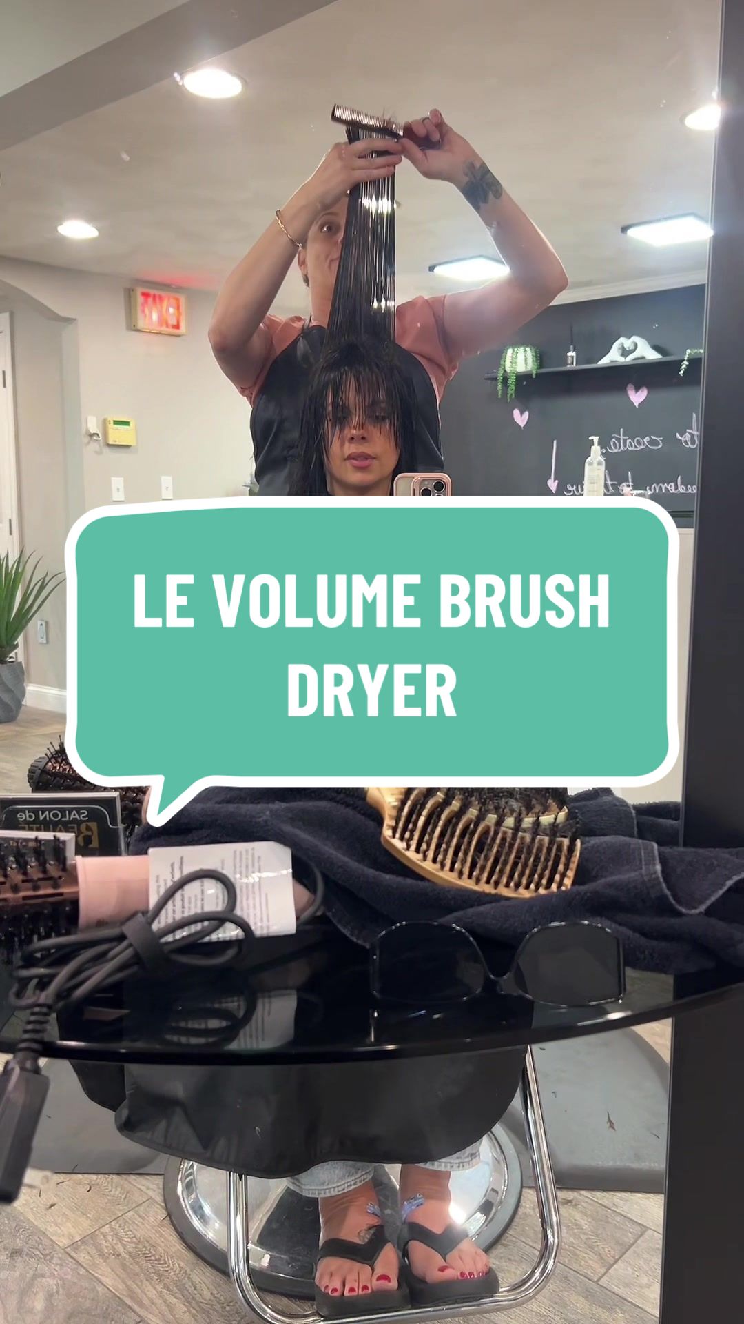 TikTok post by @__kristina__marie__ for L’ange Hair. Caption reads: [...] offend my stylist butttt…🤭 @langehair #hair....