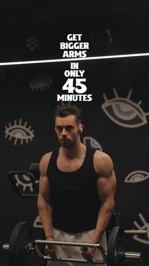 Instagram post by @fitbyjasper for Vitakruid. Caption reads: 🚨GROTE ARMEN IN 45 MINUTEN⤵️
•
@vitakruid Elite....