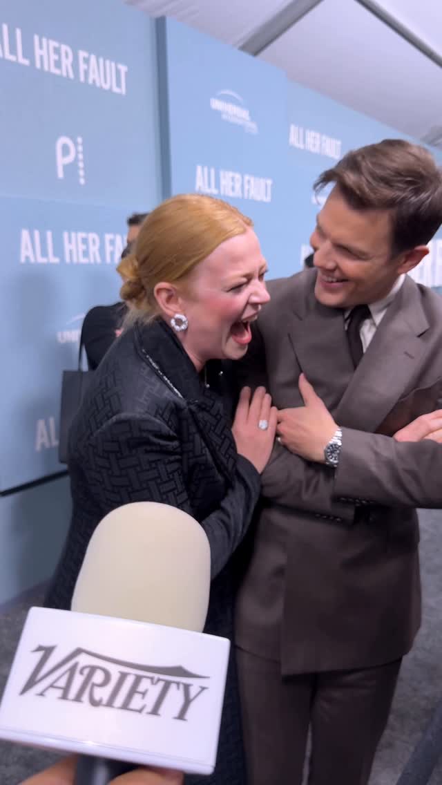 Instagram post by @sarah_snook for Variety. Caption reads: Sarah Snook breaks down laughing mid-interview on....