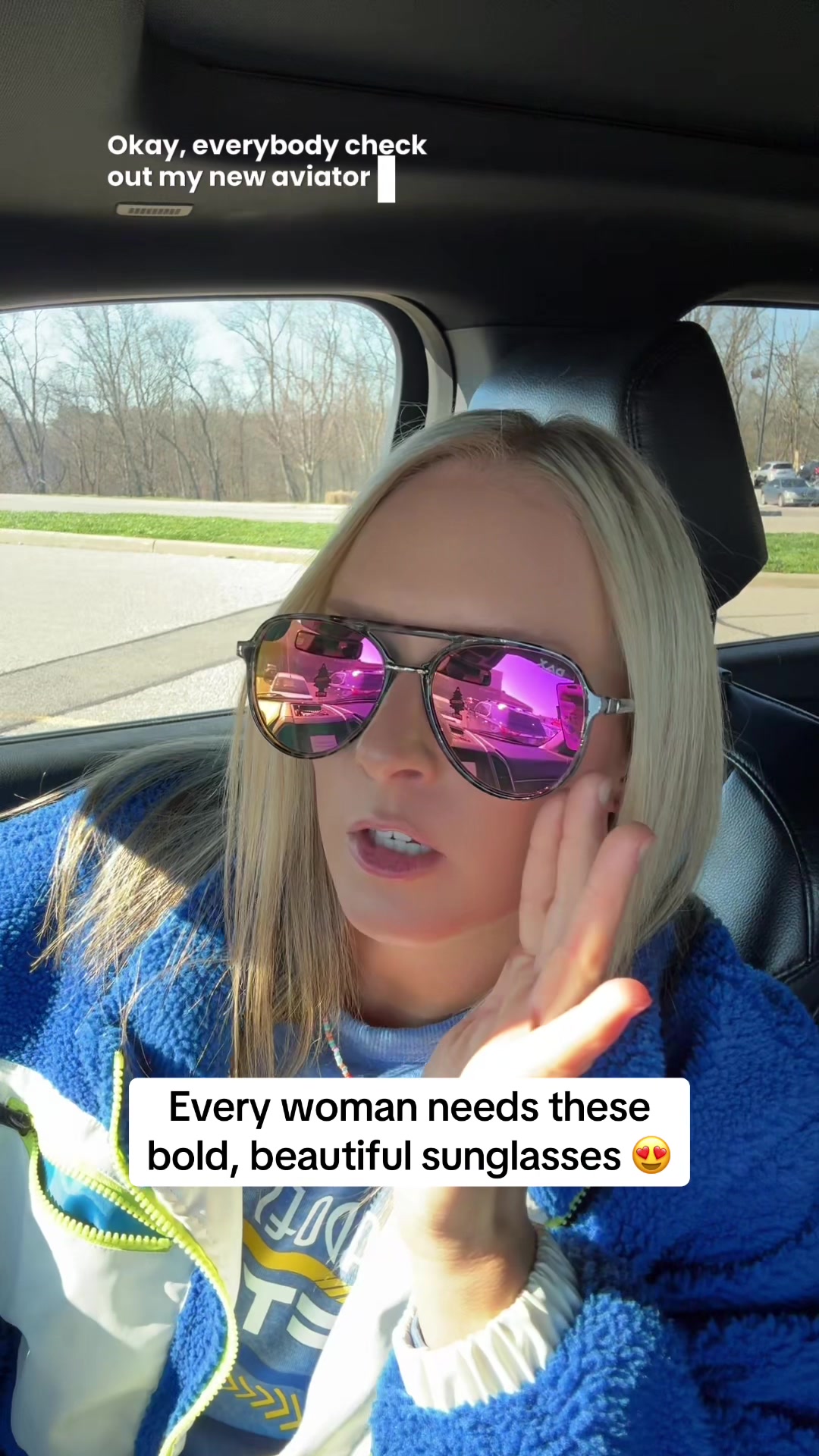 TikTok post by @winlands.concessi for Dax Eyewear. Caption reads: Upgrading my sunglasses this spring 🩷#daxeyewear....