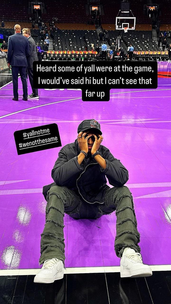 Instagram post by @iamtresor for Coors Light. Caption reads: Dudes sit courtside ONE time and start dissing....