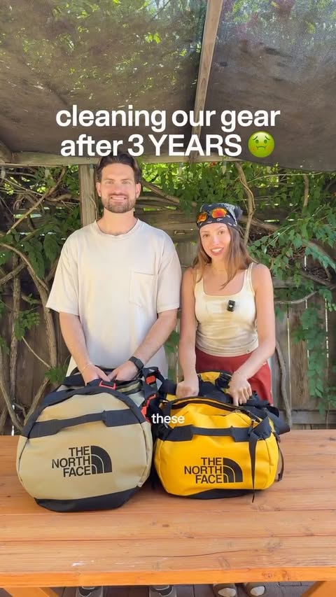 Instagram post by @travelersforgood for The North Face. Caption reads: [...] items we don’t need to maintain are....