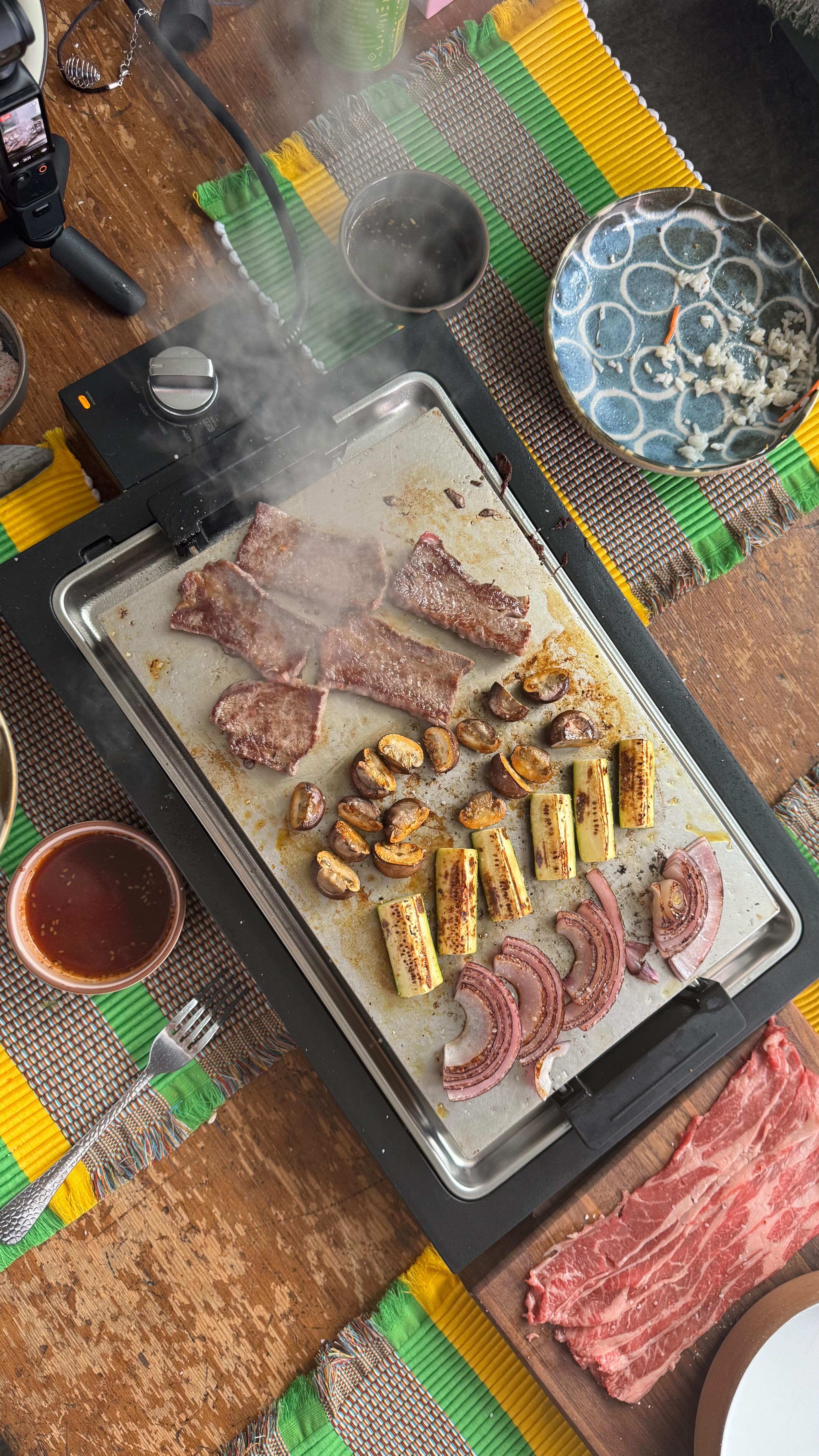 Instagram post by @kenjilopezalt for BALMUDA. Caption reads: Teppanyaki night. This was a few cuts of....