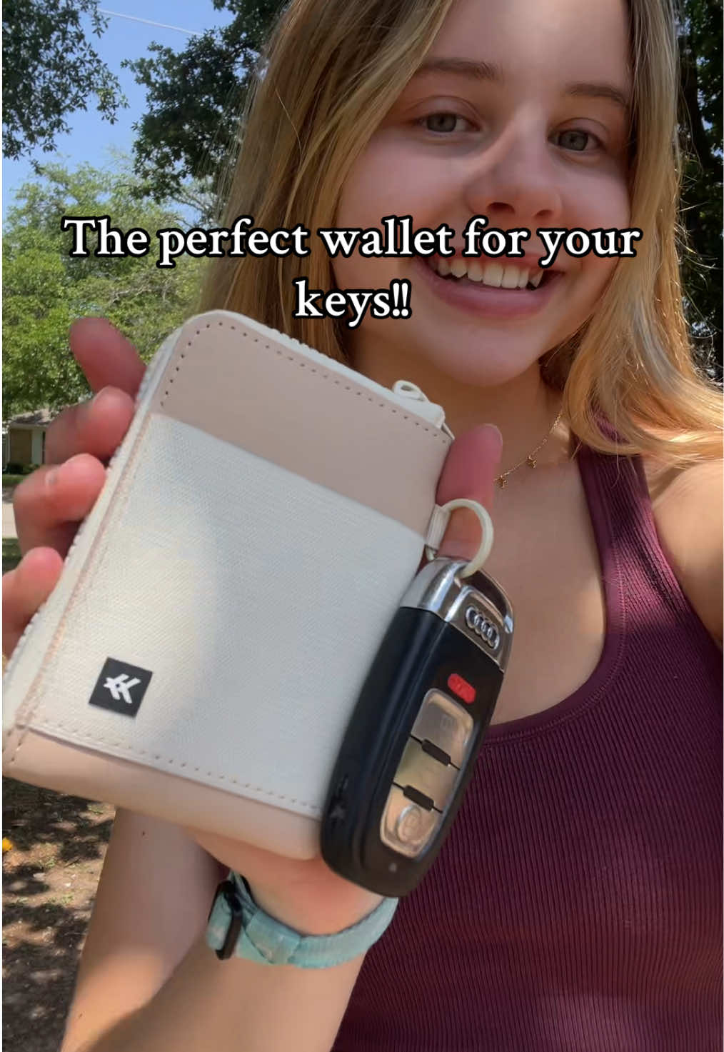 TikTok post by @scarlett.petty for Thread Wallets. Caption reads: @Thread Wallets #threadwallet #threadwallets....