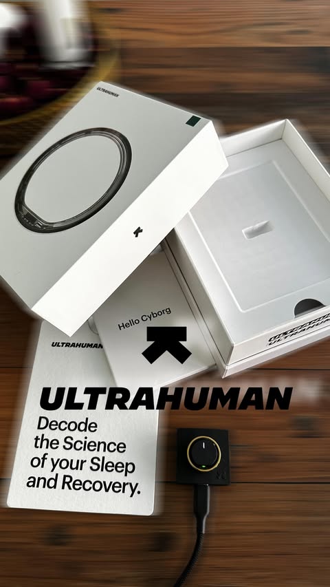Instagram post by @_kendimbae for Ultrahuman. Caption reads: [...] now wearable as Science gets Decoded !....