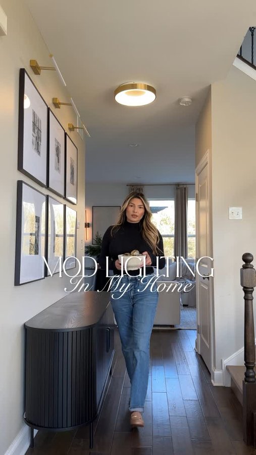 Instagram post by @emm_interiors for MOD LIGHTING. Caption reads: [...] of my Modern lighting is from....