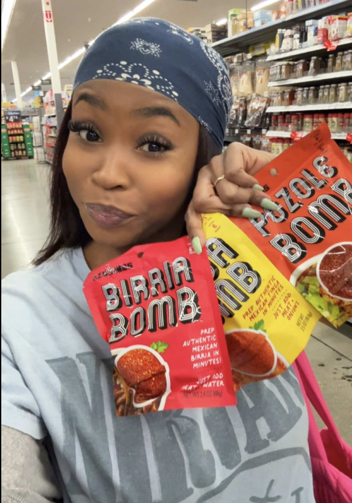 TikTok post by @itssaiylamoon for EZ Bombs. Caption reads: AAHH!! EZ Bombs is now at Walmart! 🤭 @EZ Bombs ....