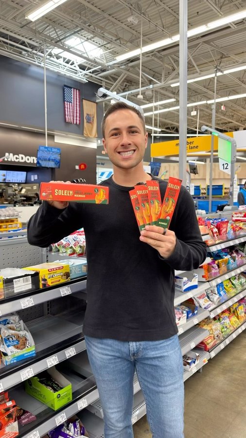 Instagram post by @healthwithhunter for Solely. Caption reads: 🚨 NEW product at Walmart!! 🚨

Once I found out....