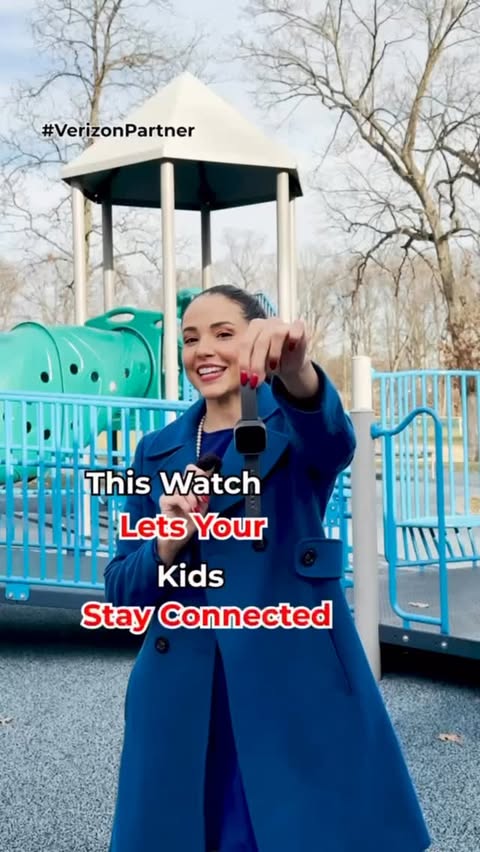 Instagram post by @cathypedrayes for Verizon. Caption reads: #VerizonPartner The Gizmo Watch 3 is basically the....