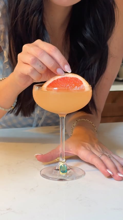 Instagram post by @katybellotte for Bombay Sapphire. Caption reads: [...] French Blonde made with the iconic....