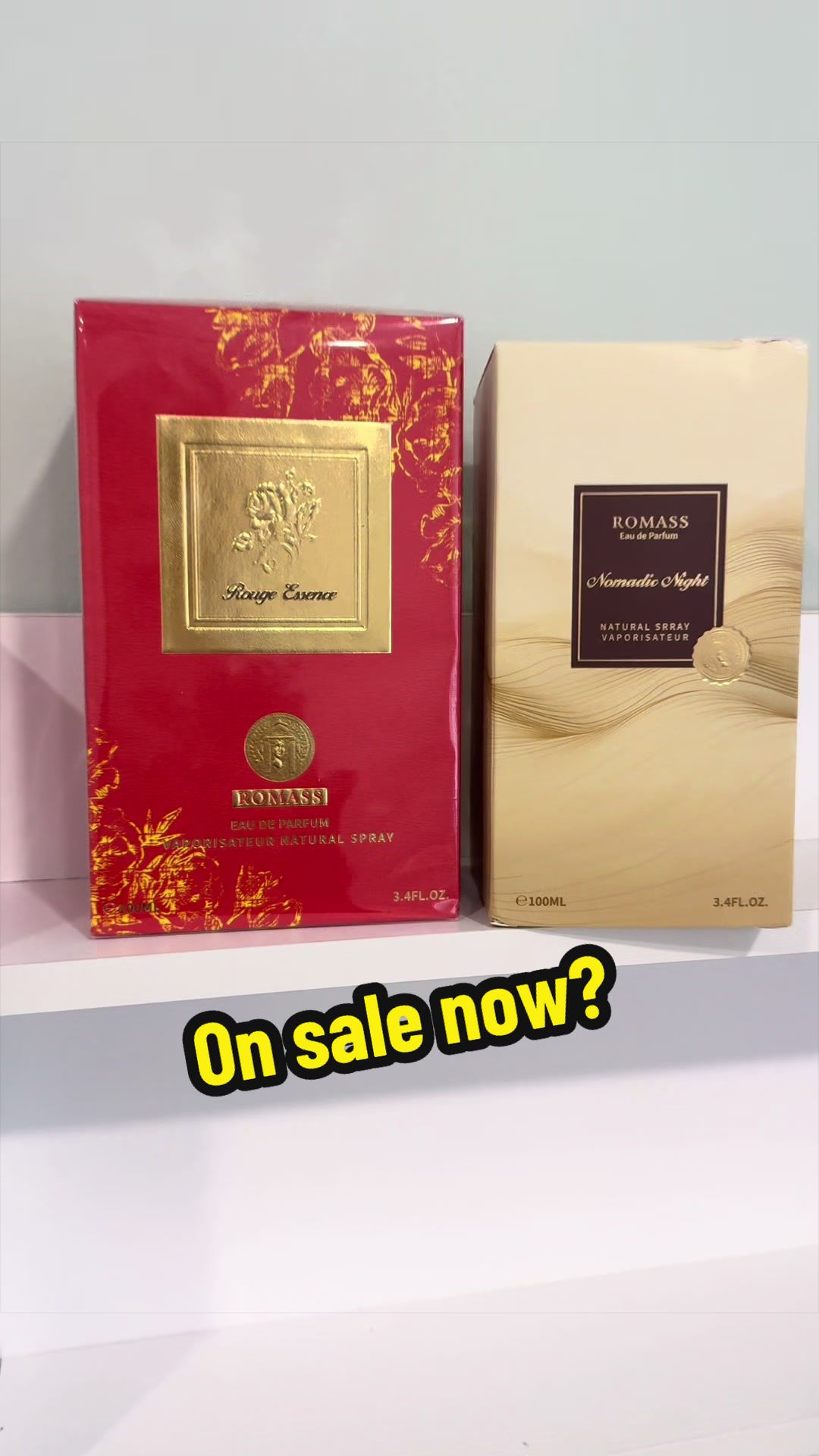 TikTok post by @samantha.shares for Romass. Caption reads: @ROMASS US #feelgood #smellgood #perfume [...].