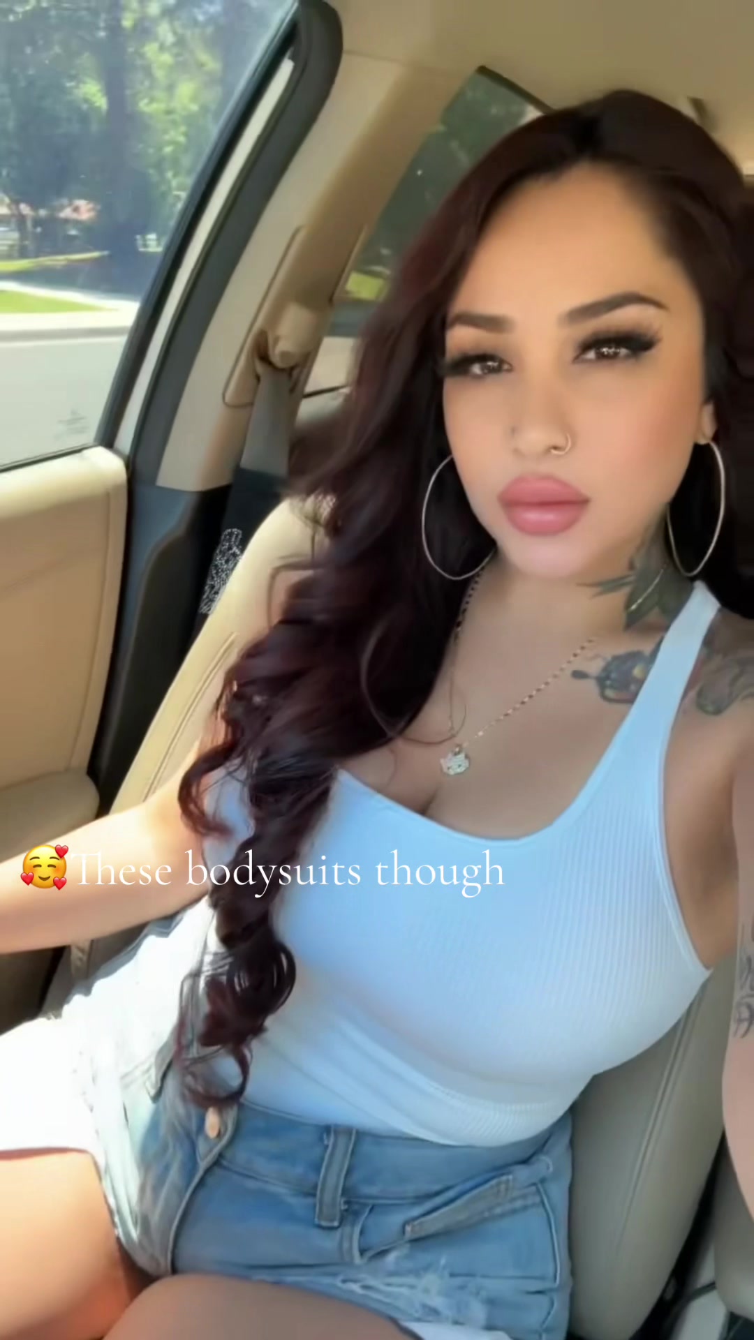 TikTok post by @lovelashes559 for OQQ. Caption reads: I love these bodysuits by @OQQfitness....