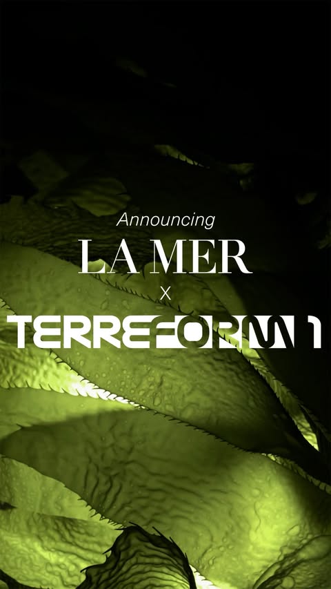 Instagram post by @terreform_1 for LA MER. Caption reads: [...] of ecological innovation and the newest La....