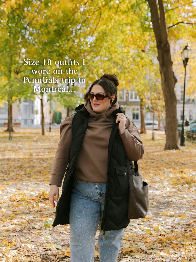 Instagram post by @lovezoepotter for Penningtons. Caption reads: Which @penningtons fit is your fav? 🤍

✨Comment....