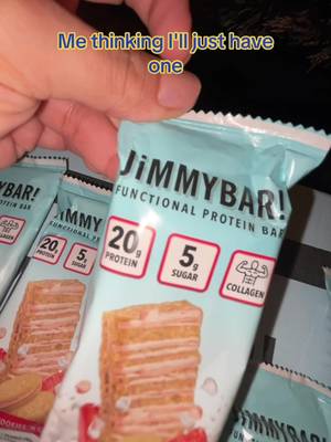 TikTok post by @not_quite_famous97 for JiMMYBAR!. Caption reads: #collagen #zerosugar #proteinbar @JiMMYBAR....