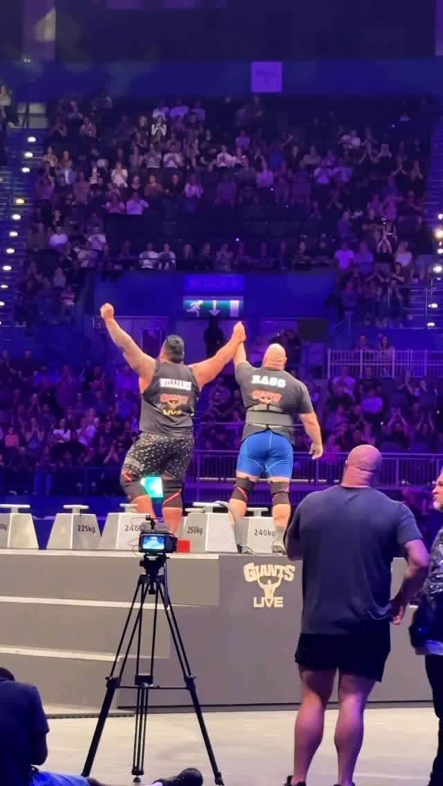 Instagram post by @raggstrongman for Kinda Fit Kinda Fat. Caption reads: Love that I get to compete at the highest level....