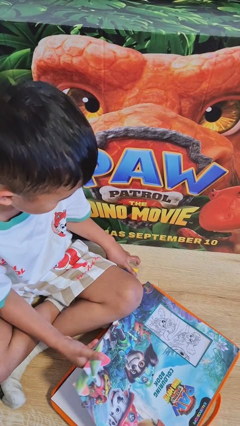 Instagram post by @_charmainenav_ for kmart. Caption reads: [...] new PAW patrol The Dino Movie range at....