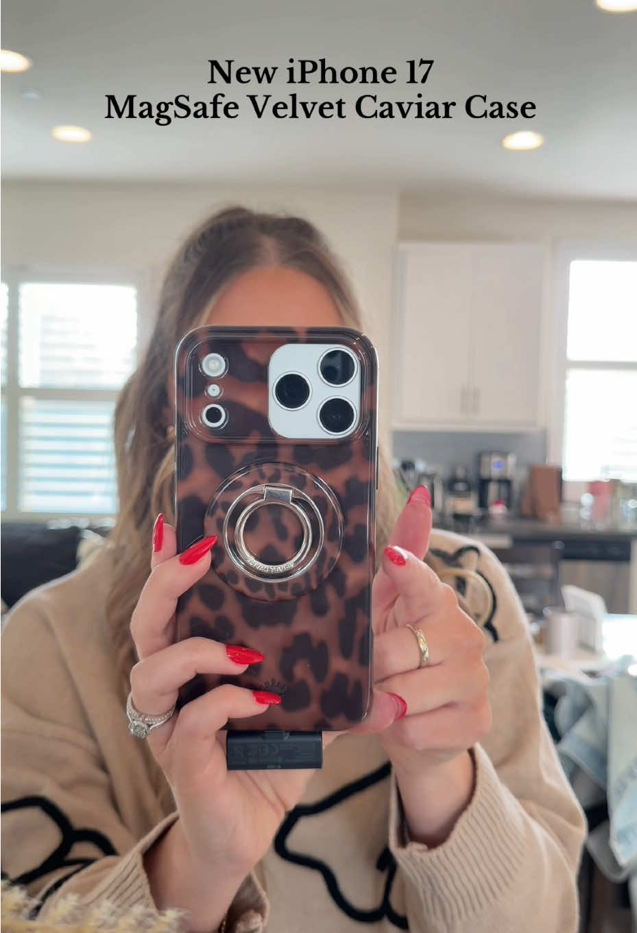 TikTok post by @jessonpointe for VELVET CAVIAR. Caption reads: Just get the case! ✨ @velvetcaviar cases are my....