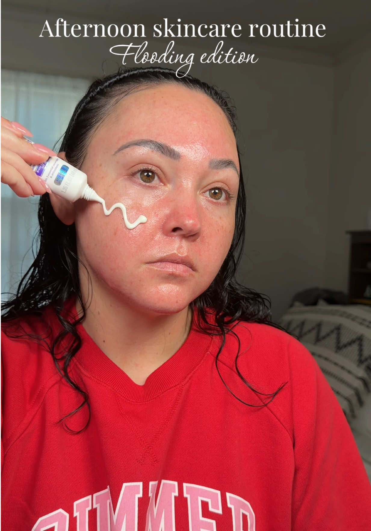 TikTok post by @dailyglowwithdes for First Aid Beauty. Caption reads: [...] @Prequelskin @AveneUSA @First Aid Beauty....
