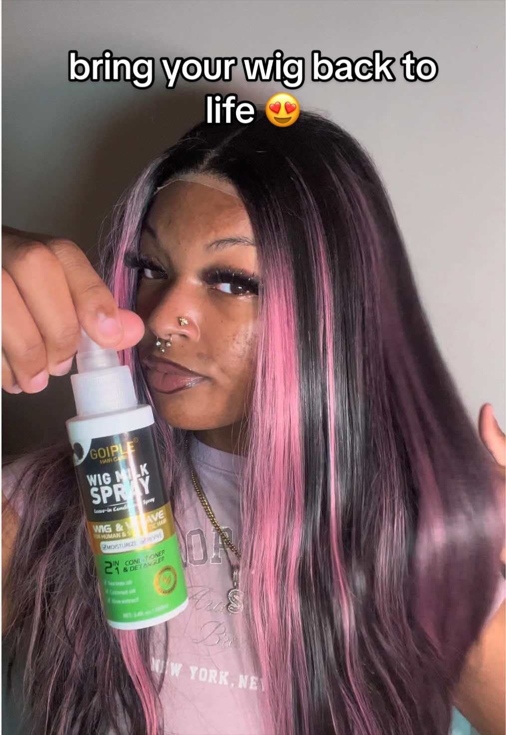 TikTok post by @sativainiko for Goiple Care. Caption reads: this spray smells sooo good like fr @GOIPLE CARE....