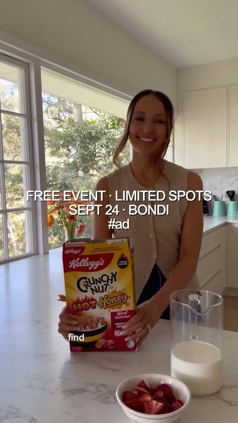 Instagram post by @nicolecolantonicoaching for Kellogg's. Caption reads: [...] Sweet & Spicy Dating Experience with....
