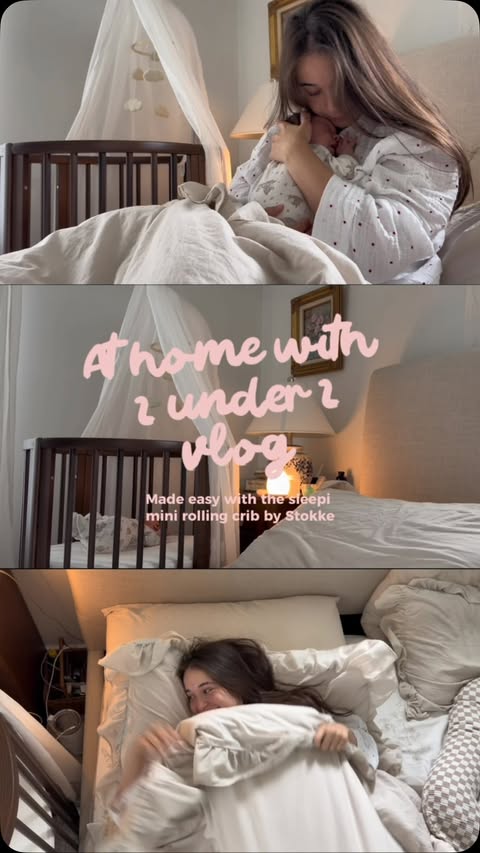 Instagram post by @deboratlengen for Stokke. Caption reads: #stokkepartner #ad The two under two days have....