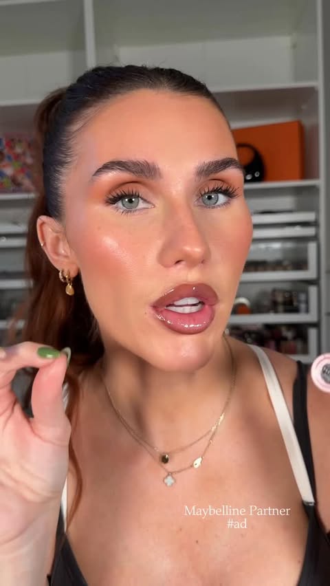 Instagram post by @chelsthomps_ for Target Style. Caption reads: [...] your DMs leave a comment! @maybelline....